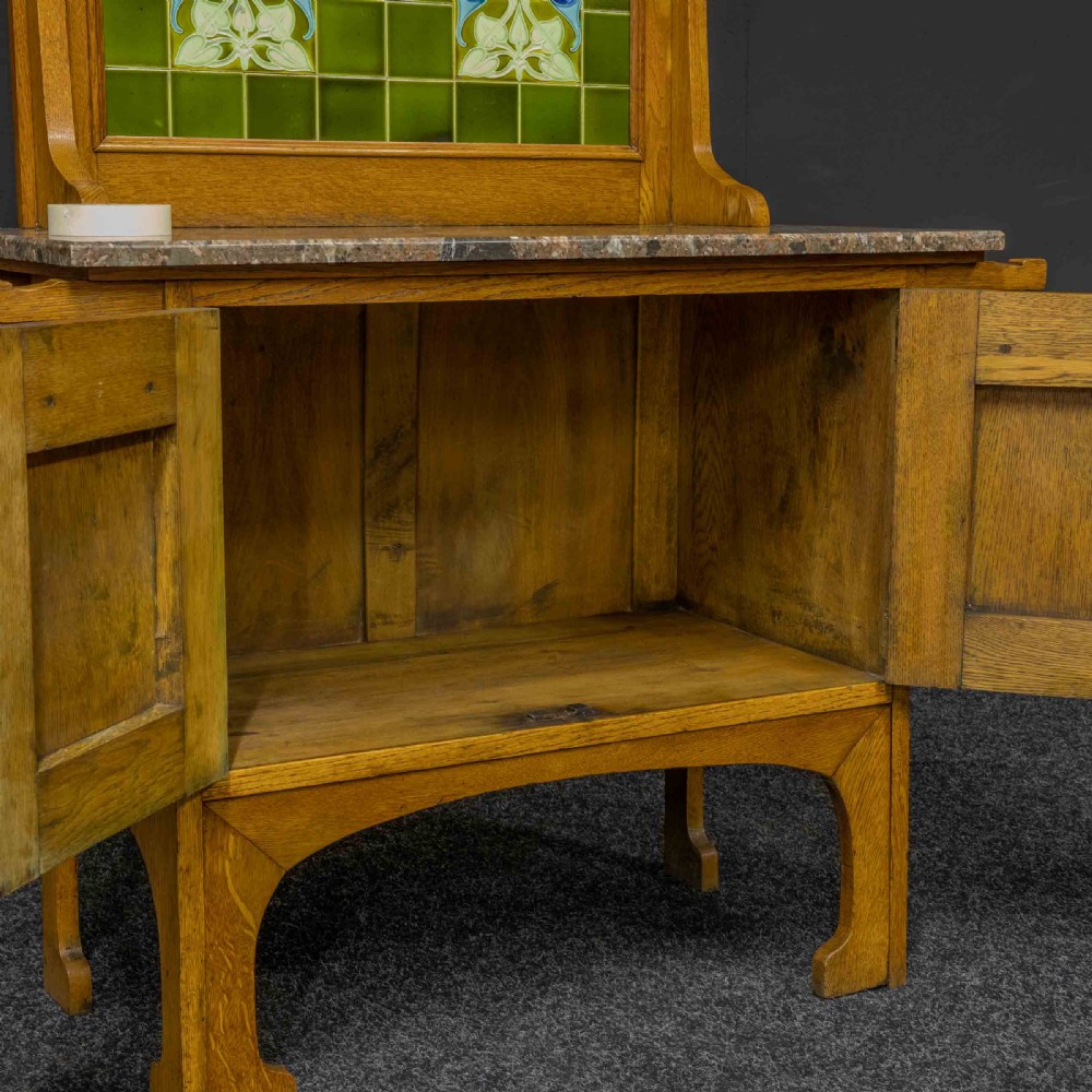 Arts and Crafts Oak Washstand View V