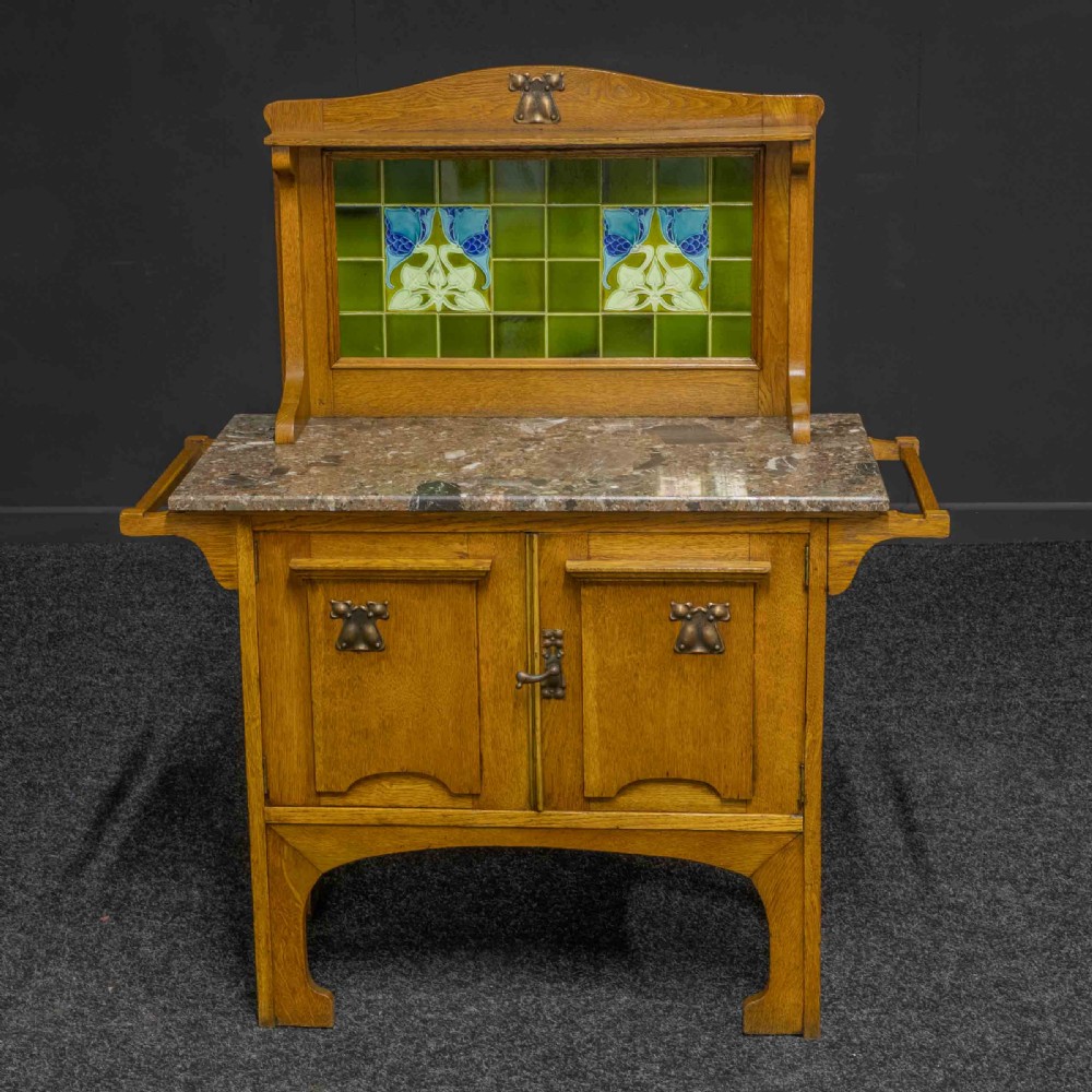 Arts and Crafts Oak Washstand View VI