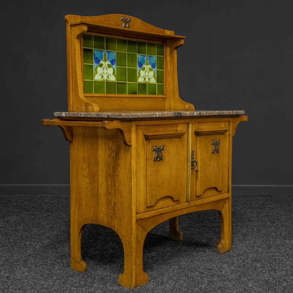 Arts and Crafts Oak Washstand View VII