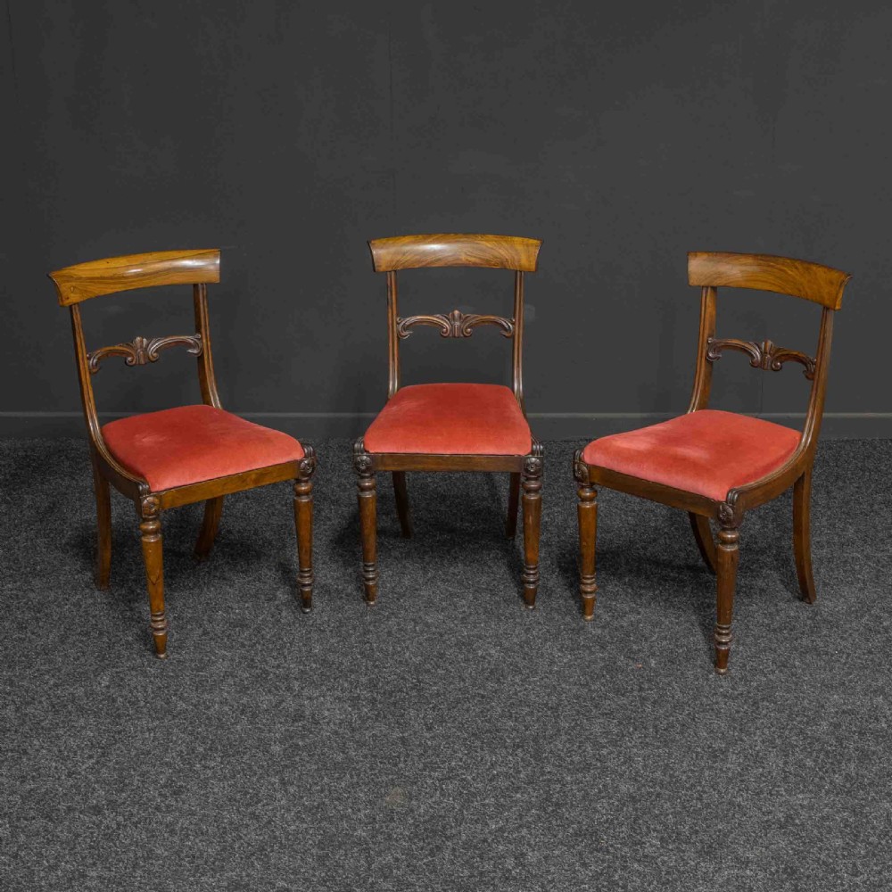 Set of Three William IV Rosewood Chairs