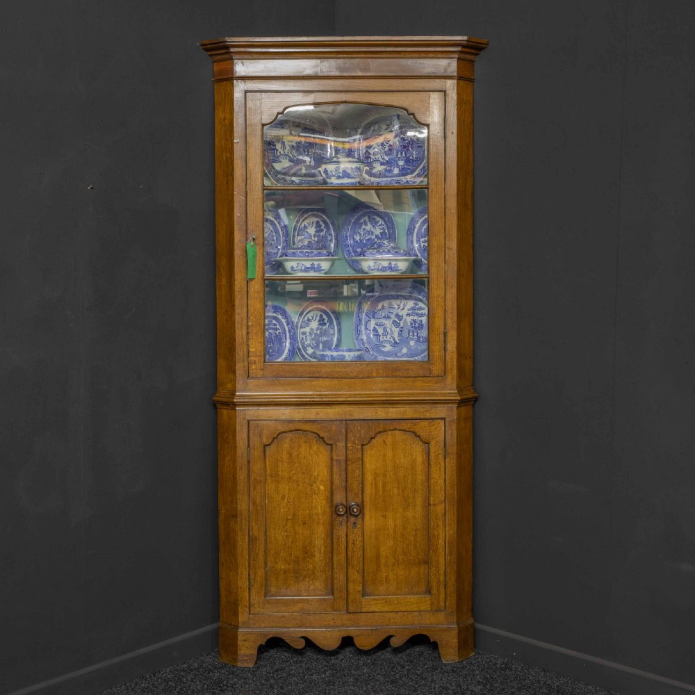 Early 19th Century Oak Corner Cupboard