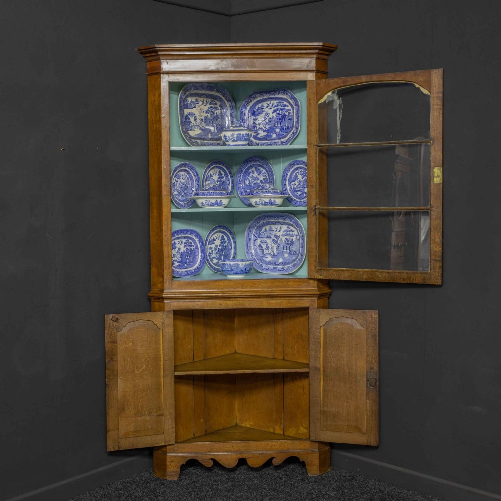 Early 19th Century Oak Corner Cupboard View II