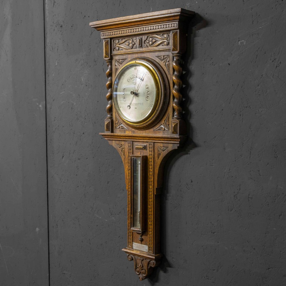 Oak Aneroid Barometer View II