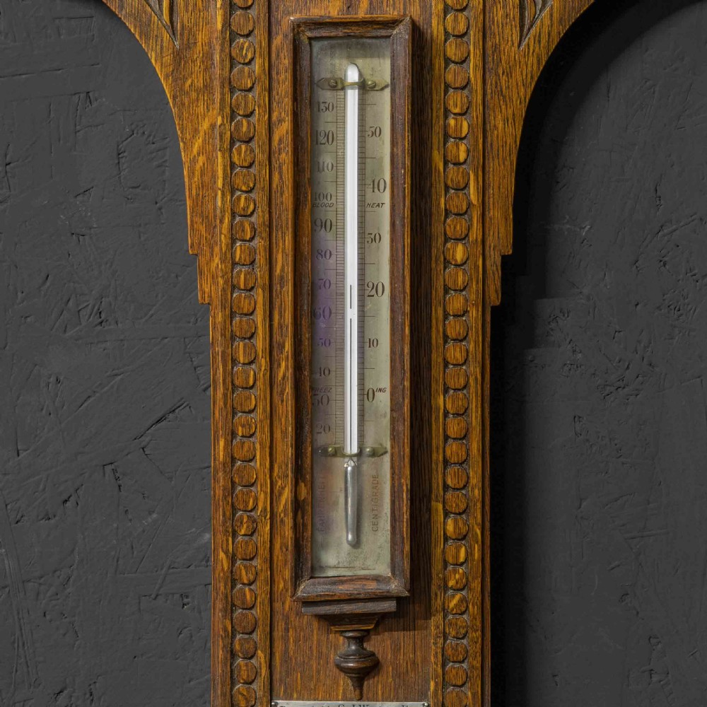 Oak Aneroid Barometer View IV