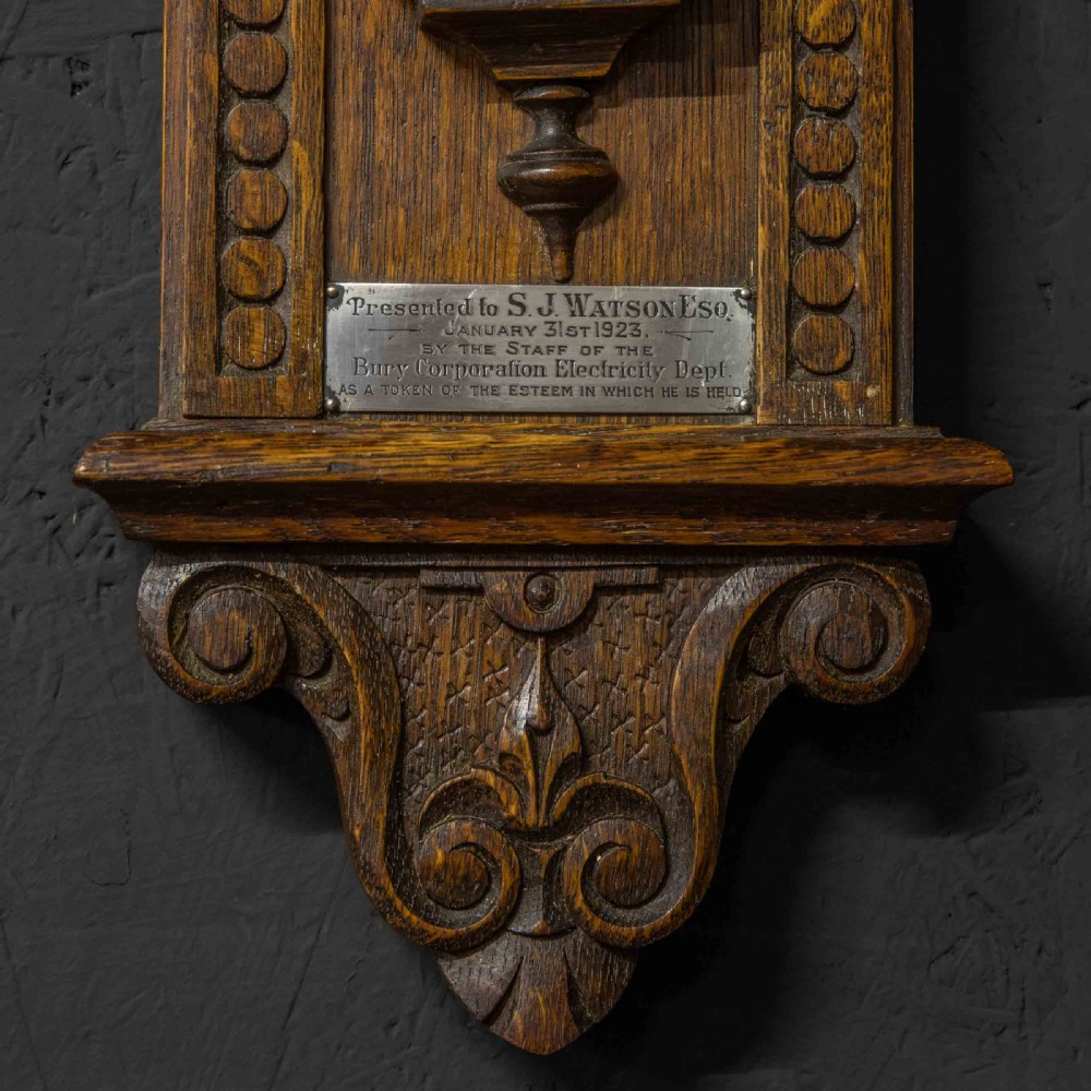 Oak Aneroid Barometer View VI