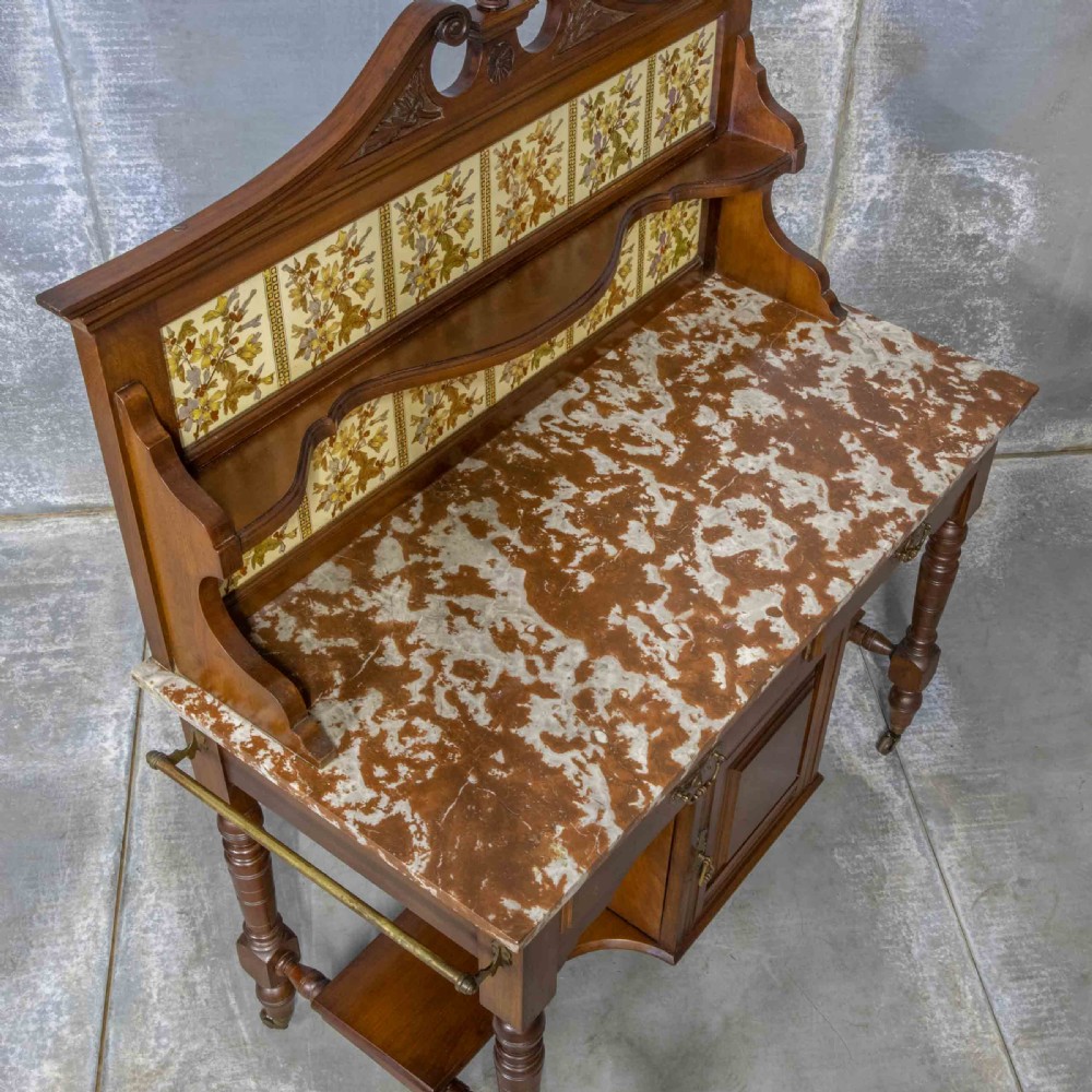 Victorian Walnut Washstand View IX