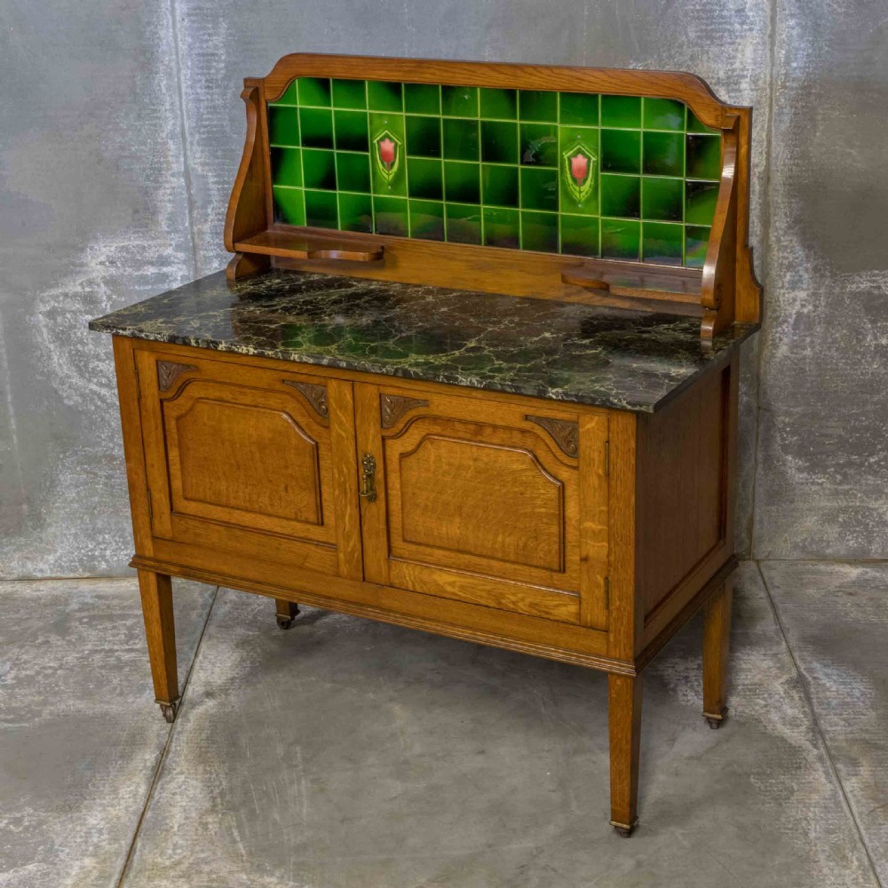 Edwardian Oak Washstand