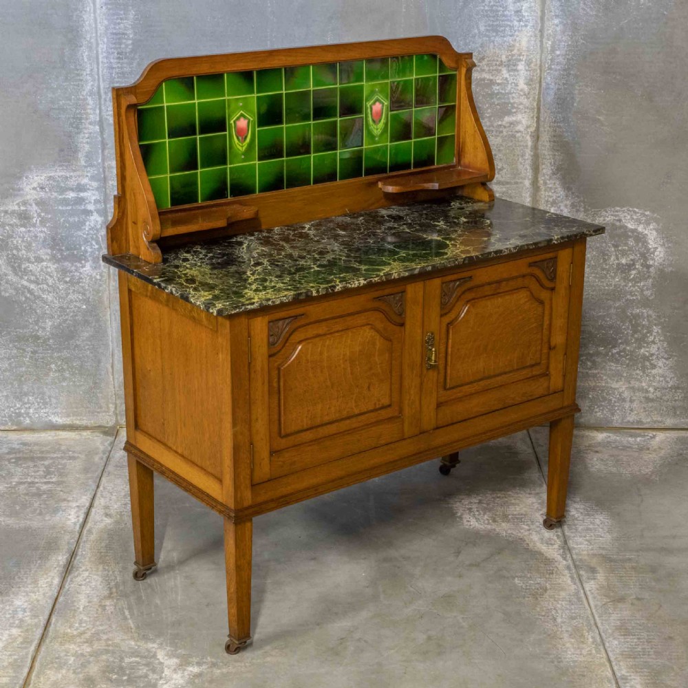 Edwardian Oak Washstand View II