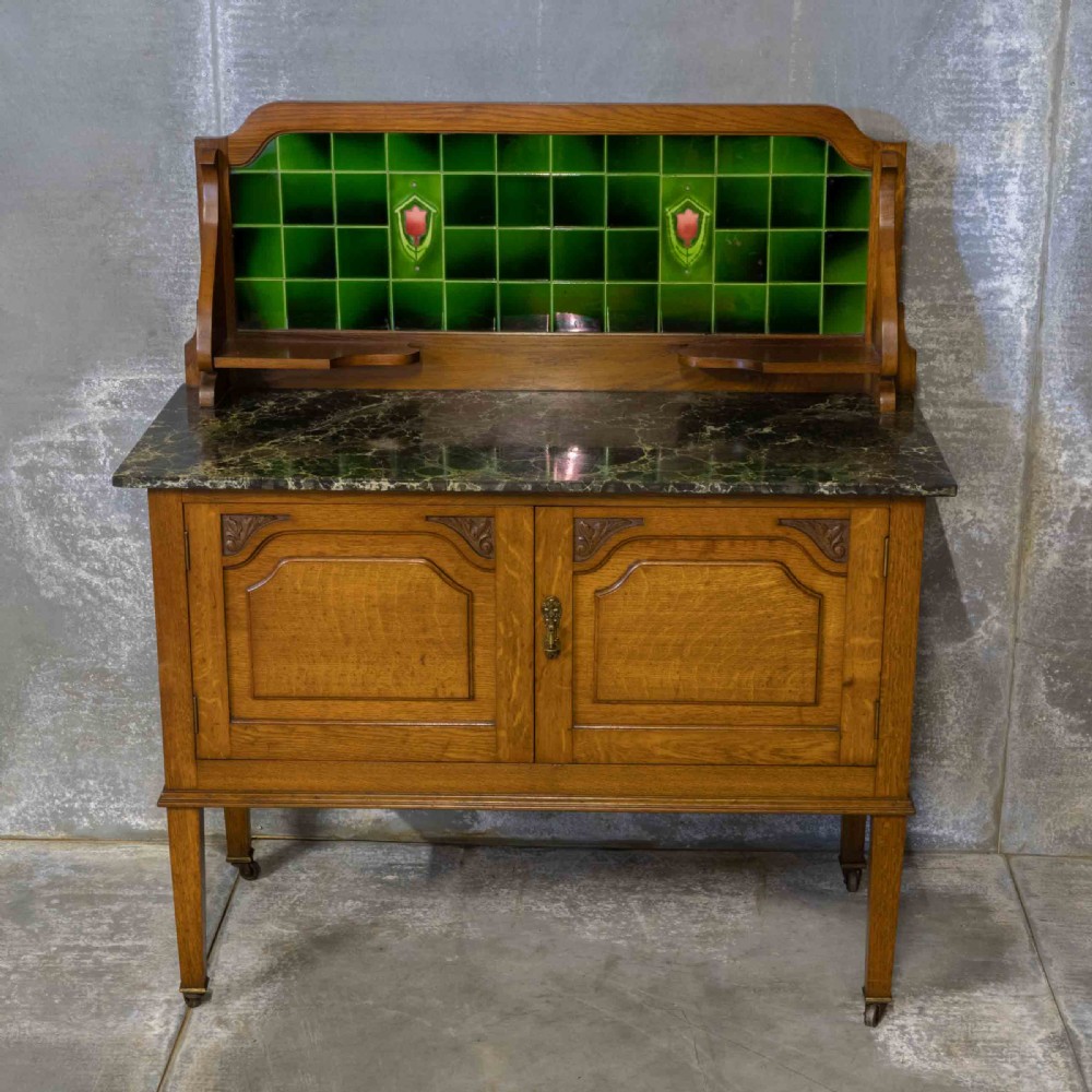 Edwardian Oak Washstand View VII