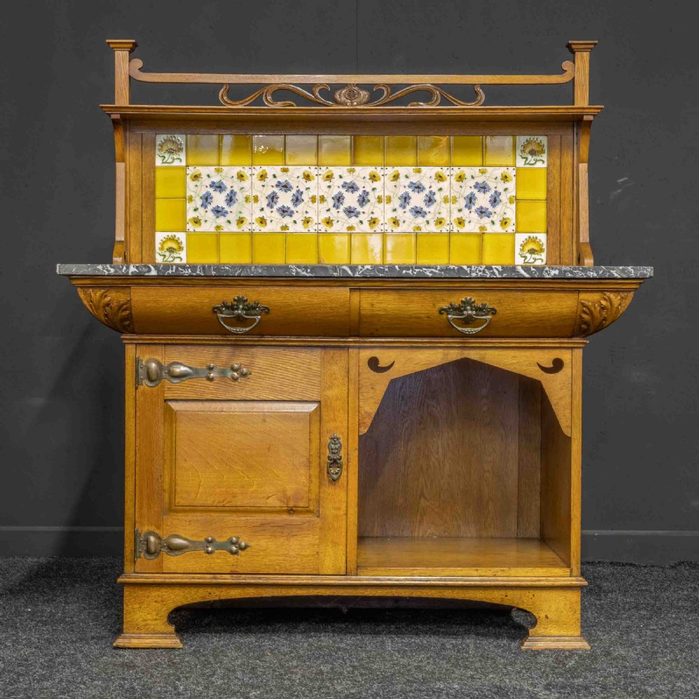 Arts and Crafts Oak Washstand View IV