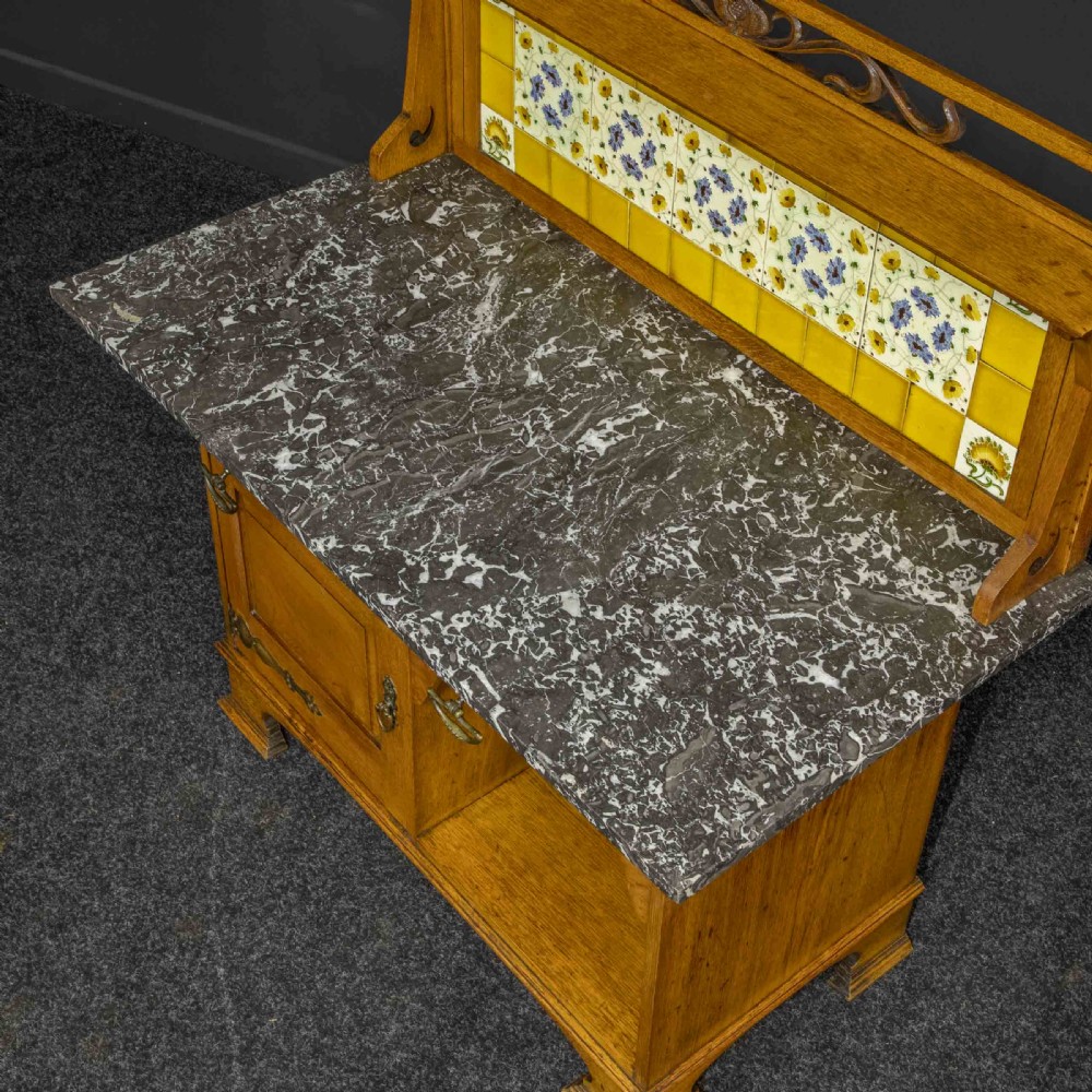Arts and Crafts Oak Washstand View VIII