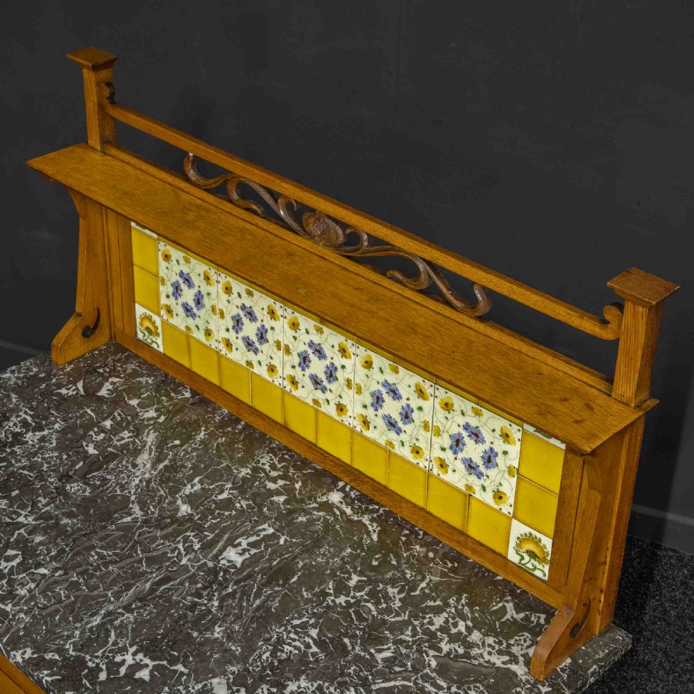 Arts and Crafts Oak Washstand View IX