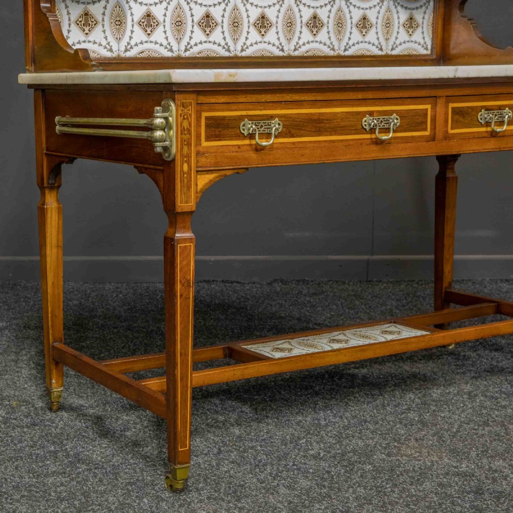 Edwardian Inlaid Washstand View II