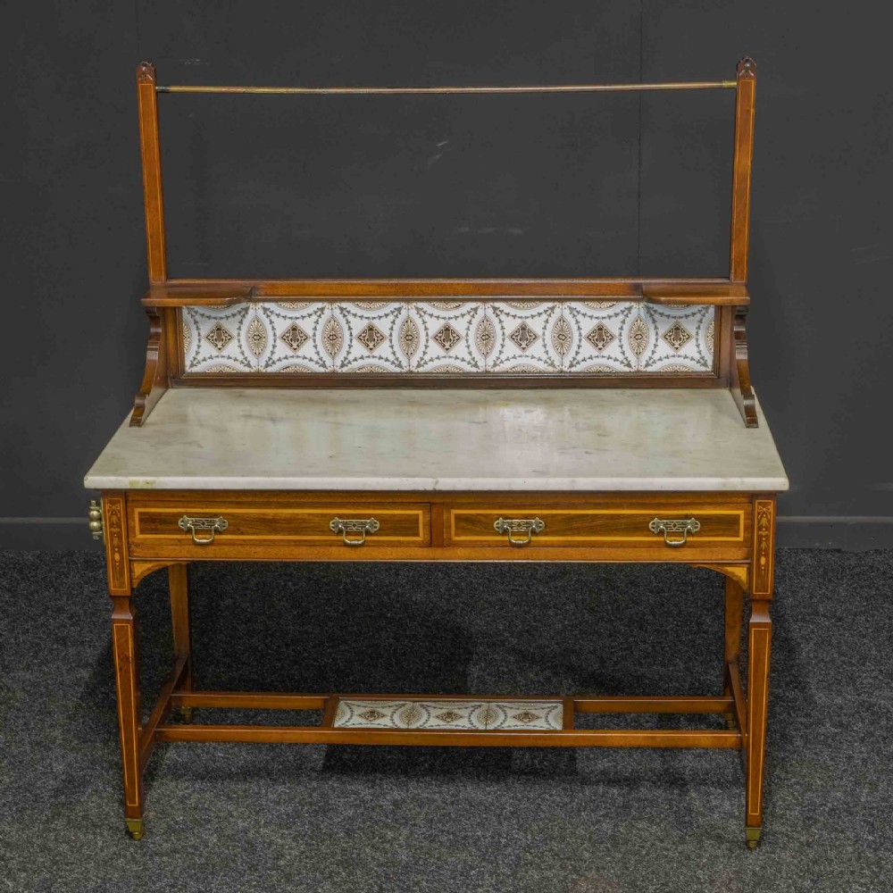 Edwardian Inlaid Washstand View VIII