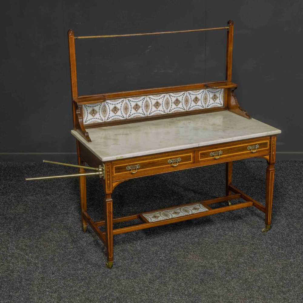 Edwardian Inlaid Washstand View IX
