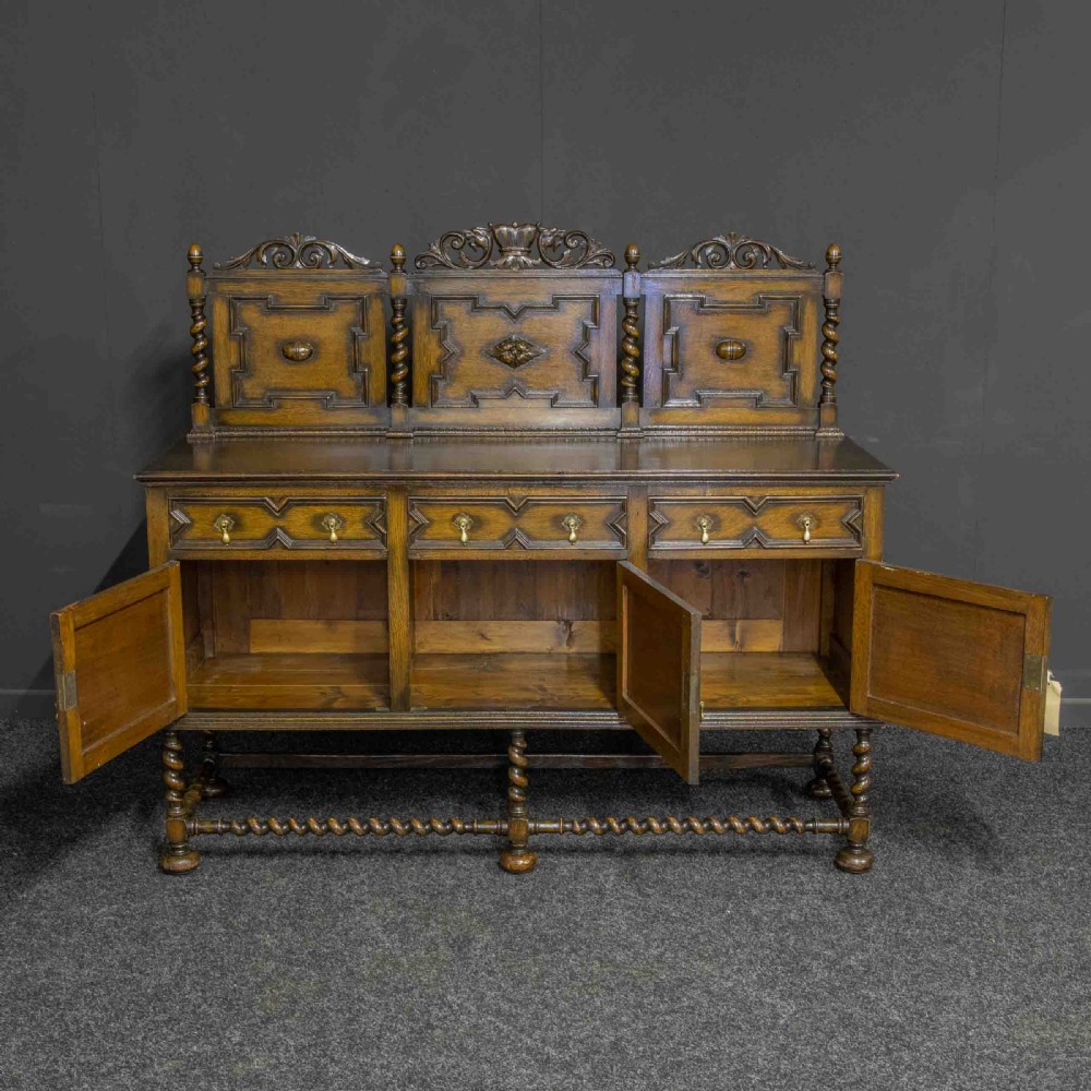 Early 20th Century Jacobean Style Oak Dresser View III