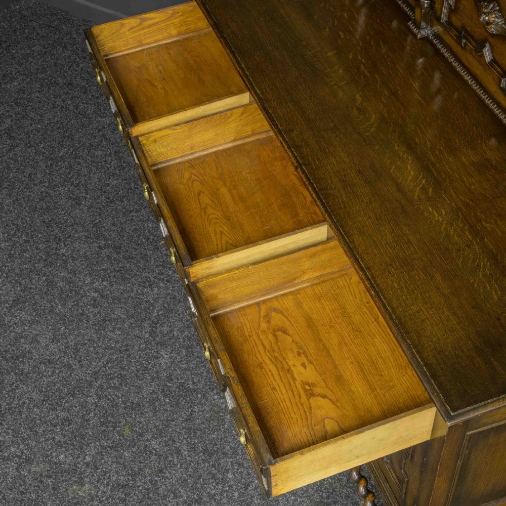 Early 20th Century Jacobean Style Oak Dresser View V