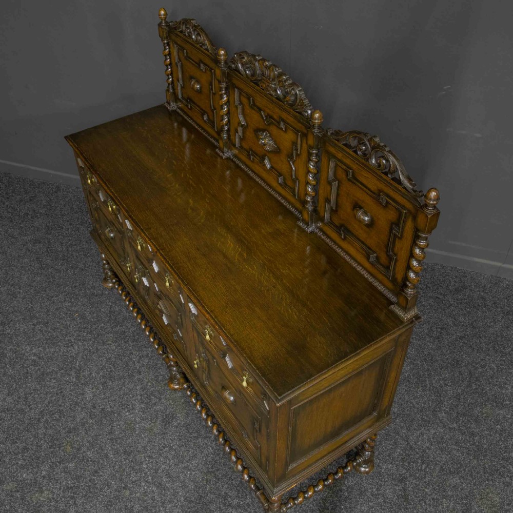 Early 20th Century Jacobean Style Oak Dresser View VI