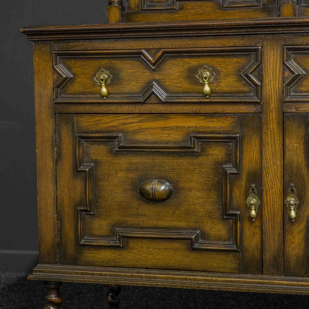 Early 20th Century Jacobean Style Oak Dresser View VIII