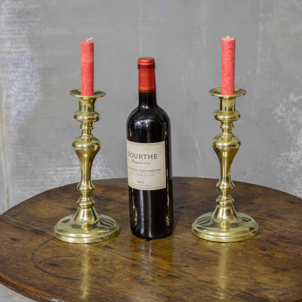 Pair of Early 19th Century Brass Candlesticks View III