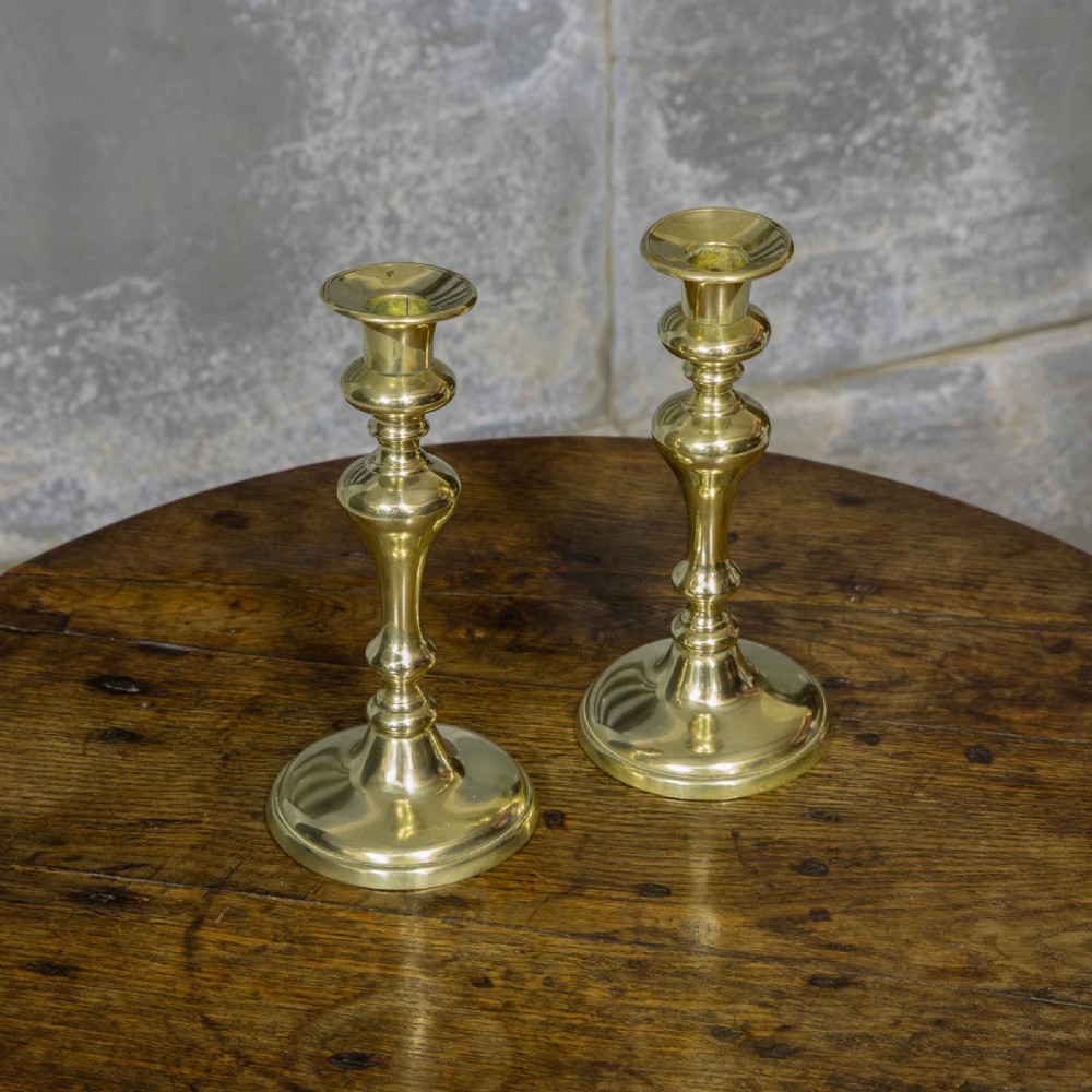 Pair of Early 19th Century Brass Candlesticks View VI