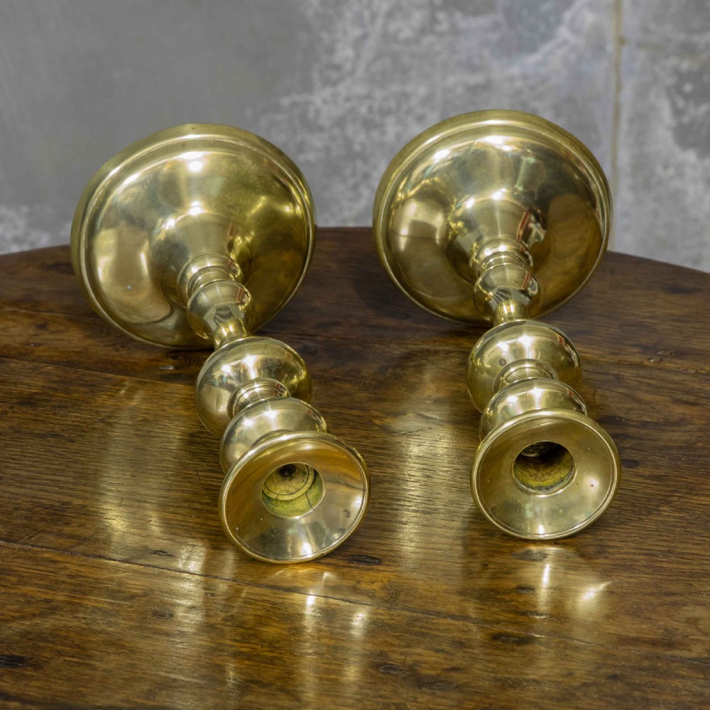 Pair of Early 19th Century Brass Candlesticks View VII