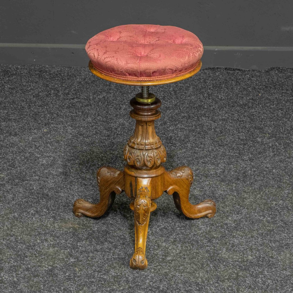 Victorian Rosewood Piano Stool