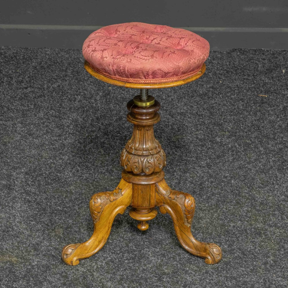 Victorian Rosewood Piano Stool View II