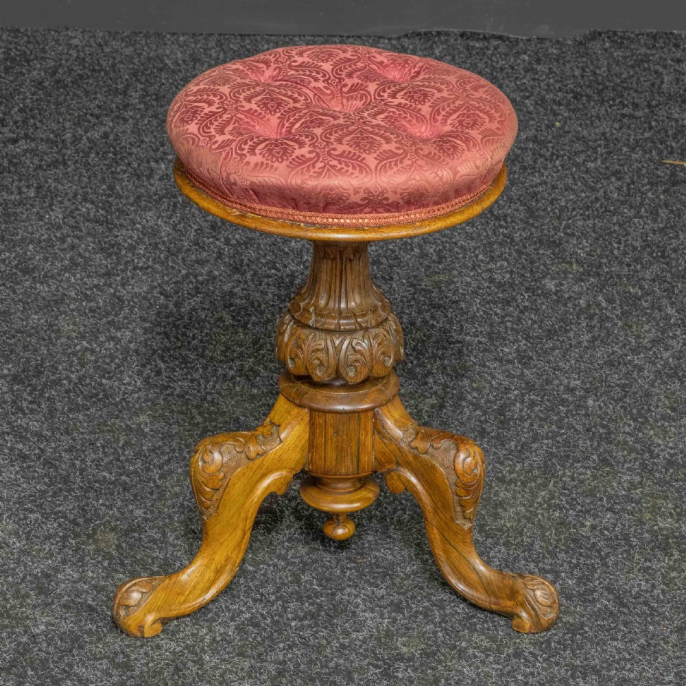 Victorian Rosewood Piano Stool View III