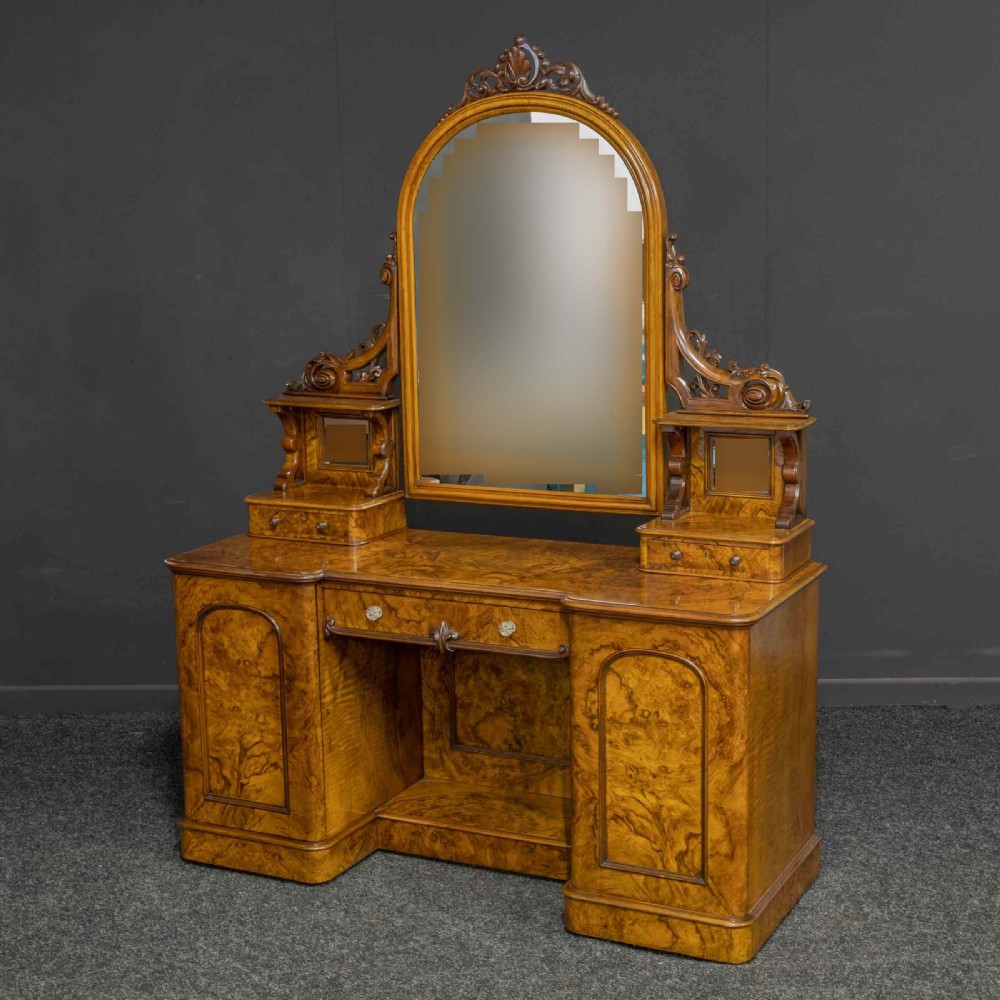Victorian Burr Walnut Dressing Table View III