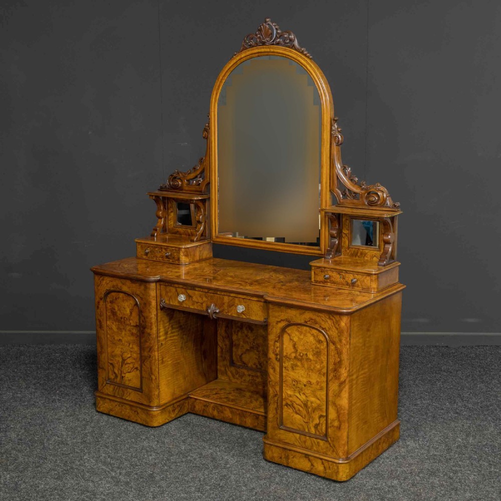 Victorian Burr Walnut Dressing Table View IV