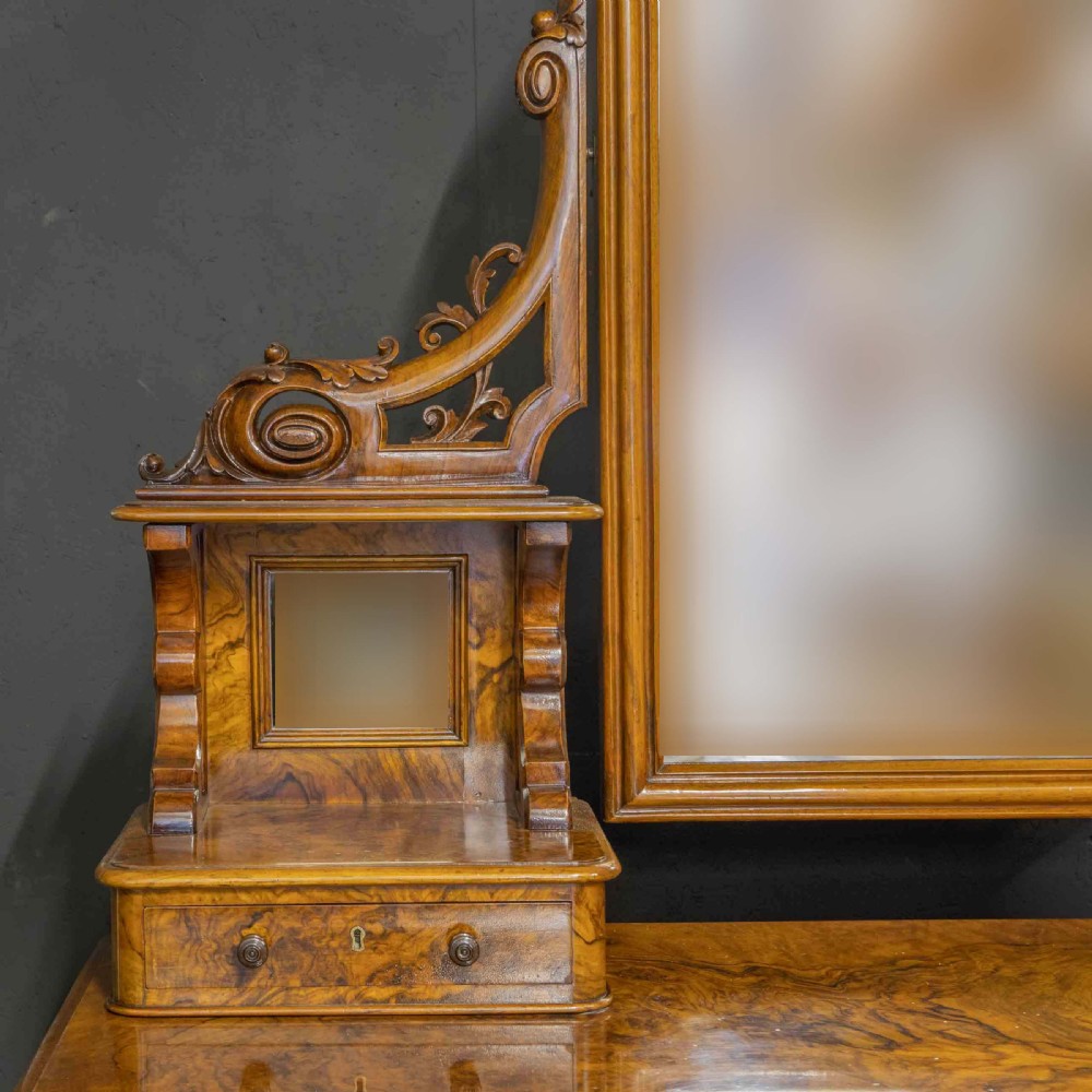 Victorian Burr Walnut Dressing Table View IX