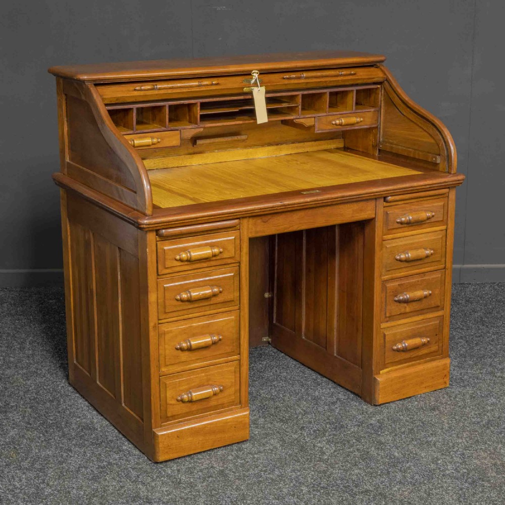 Small Edwardian Roll Top Desk