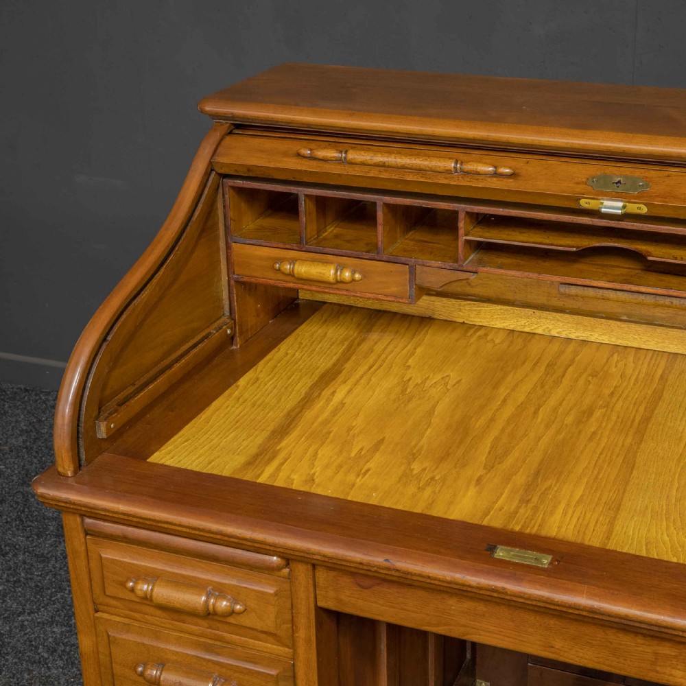 Small Edwardian Roll Top Desk View IV