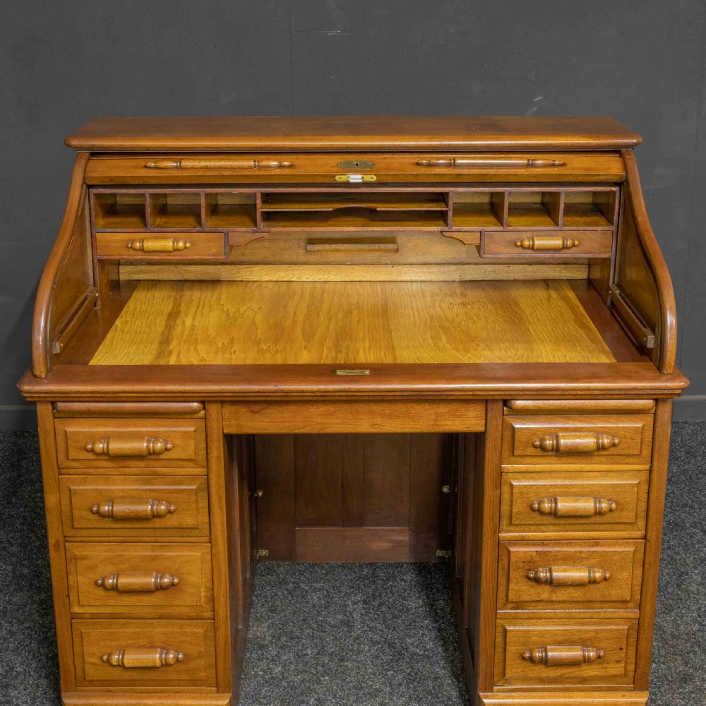 Small Edwardian Roll Top Desk View VI