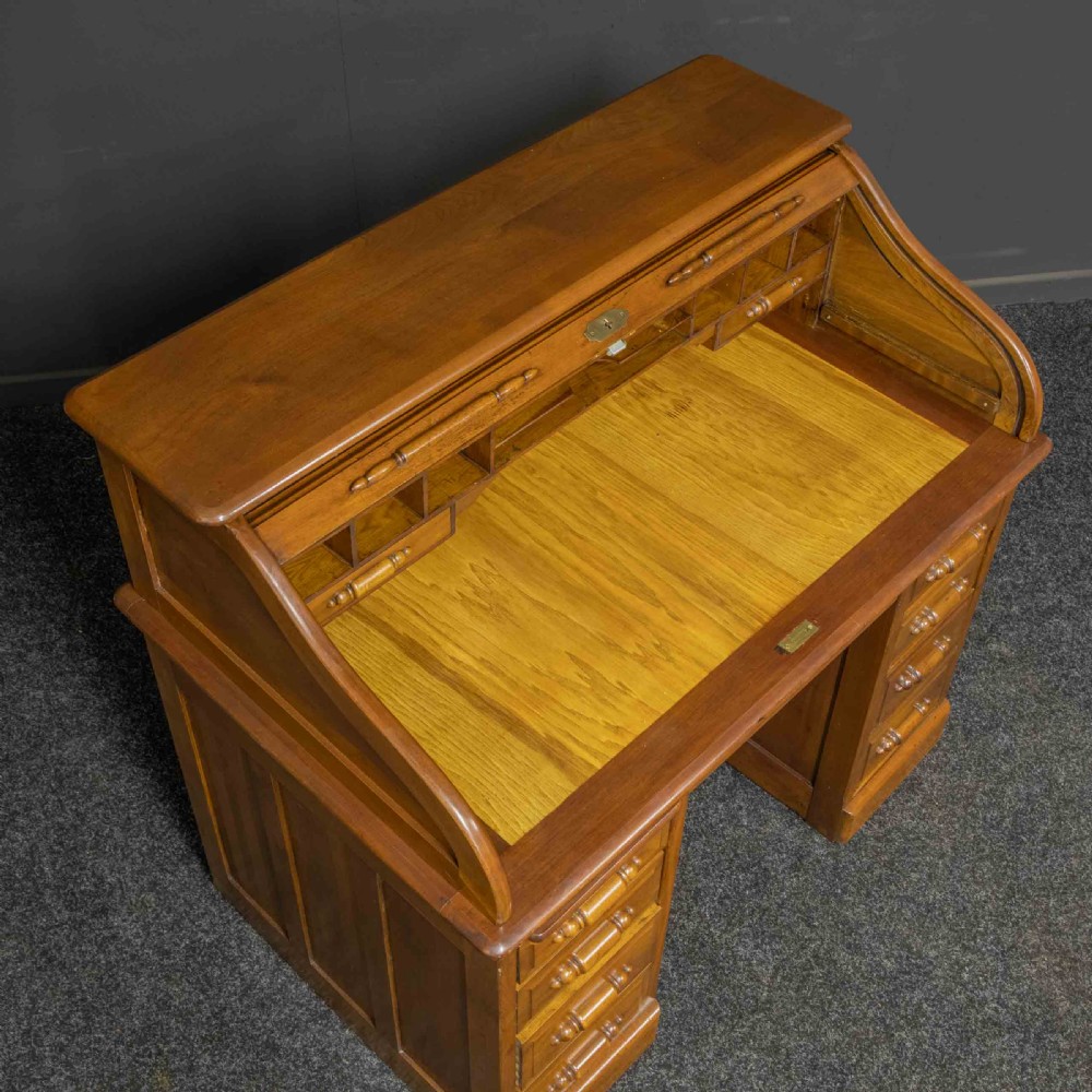 Small Edwardian Roll Top Desk View VIII