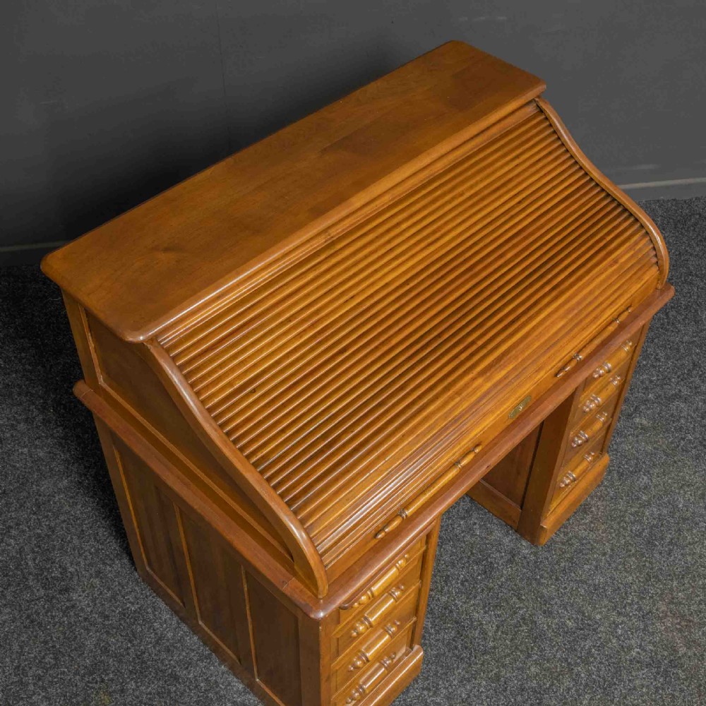 Small Edwardian Roll Top Desk View IX