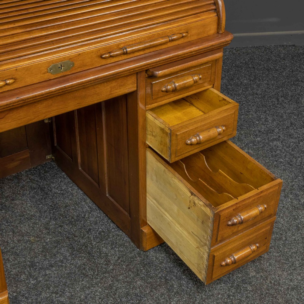 Small Edwardian Roll Top Desk View XI