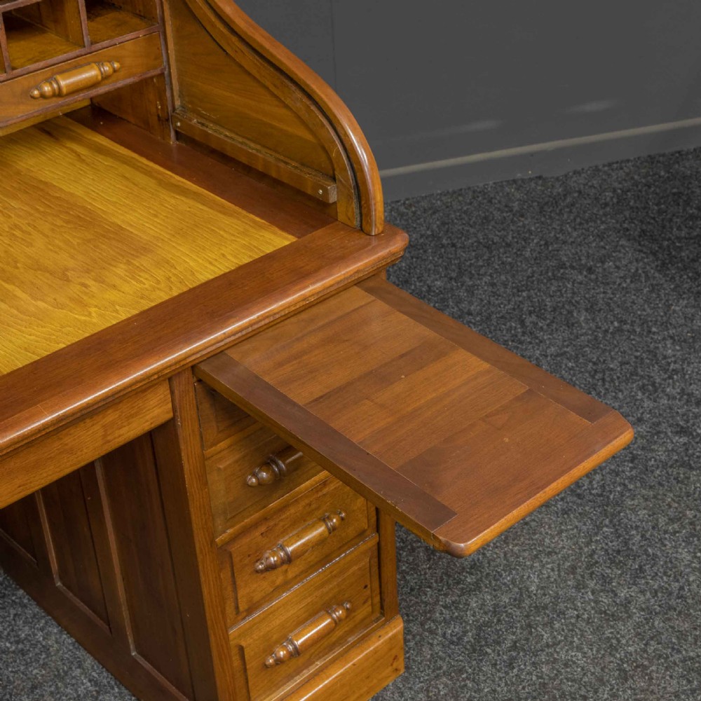 Small Edwardian Roll Top Desk View XIII