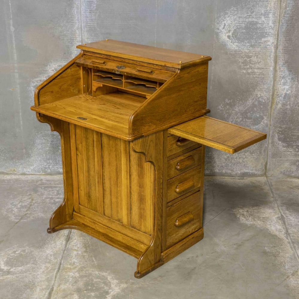Small Edwardian Oak Desk