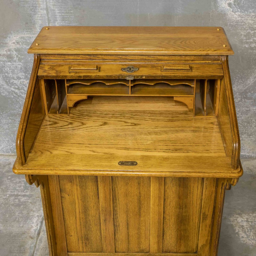 Small Edwardian Oak Desk View II