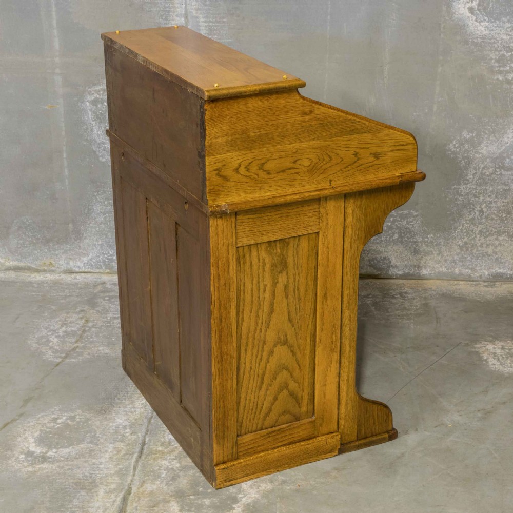 Small Edwardian Oak Desk View VI