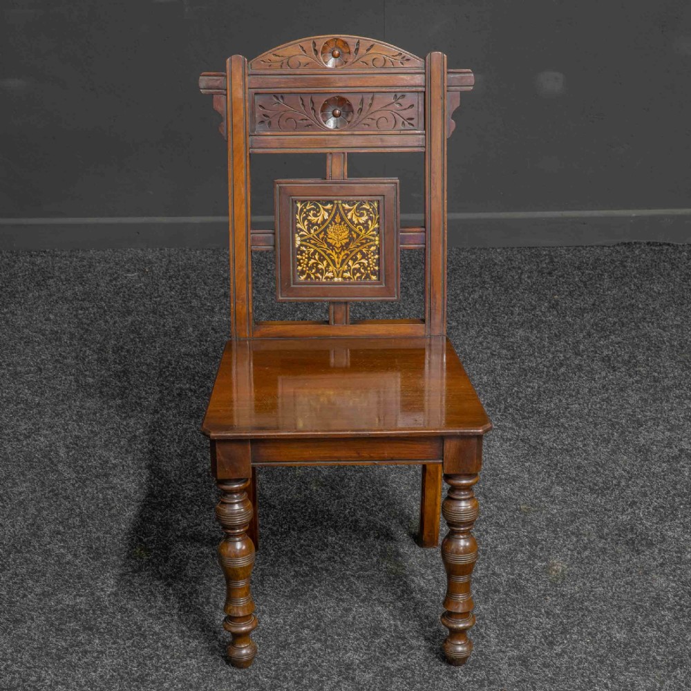 Victorian Walnut Hall Chair View IV