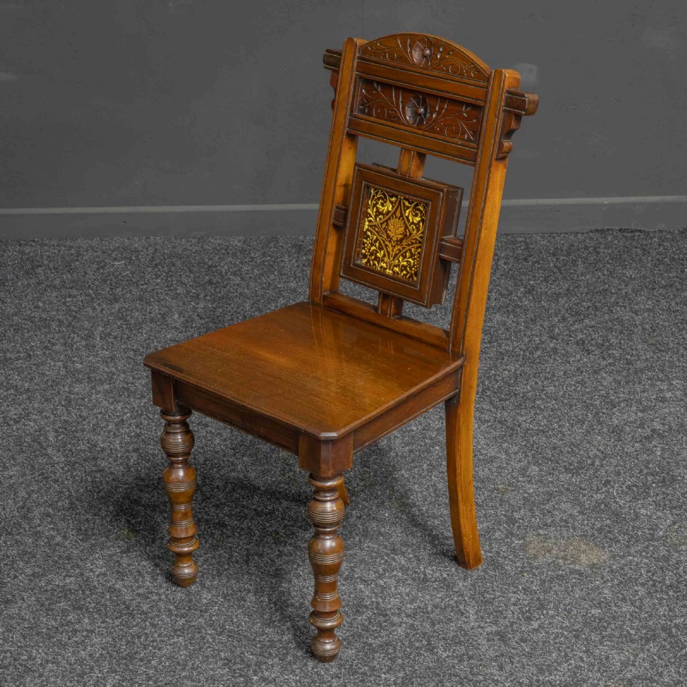 Victorian Walnut Hall Chair View V