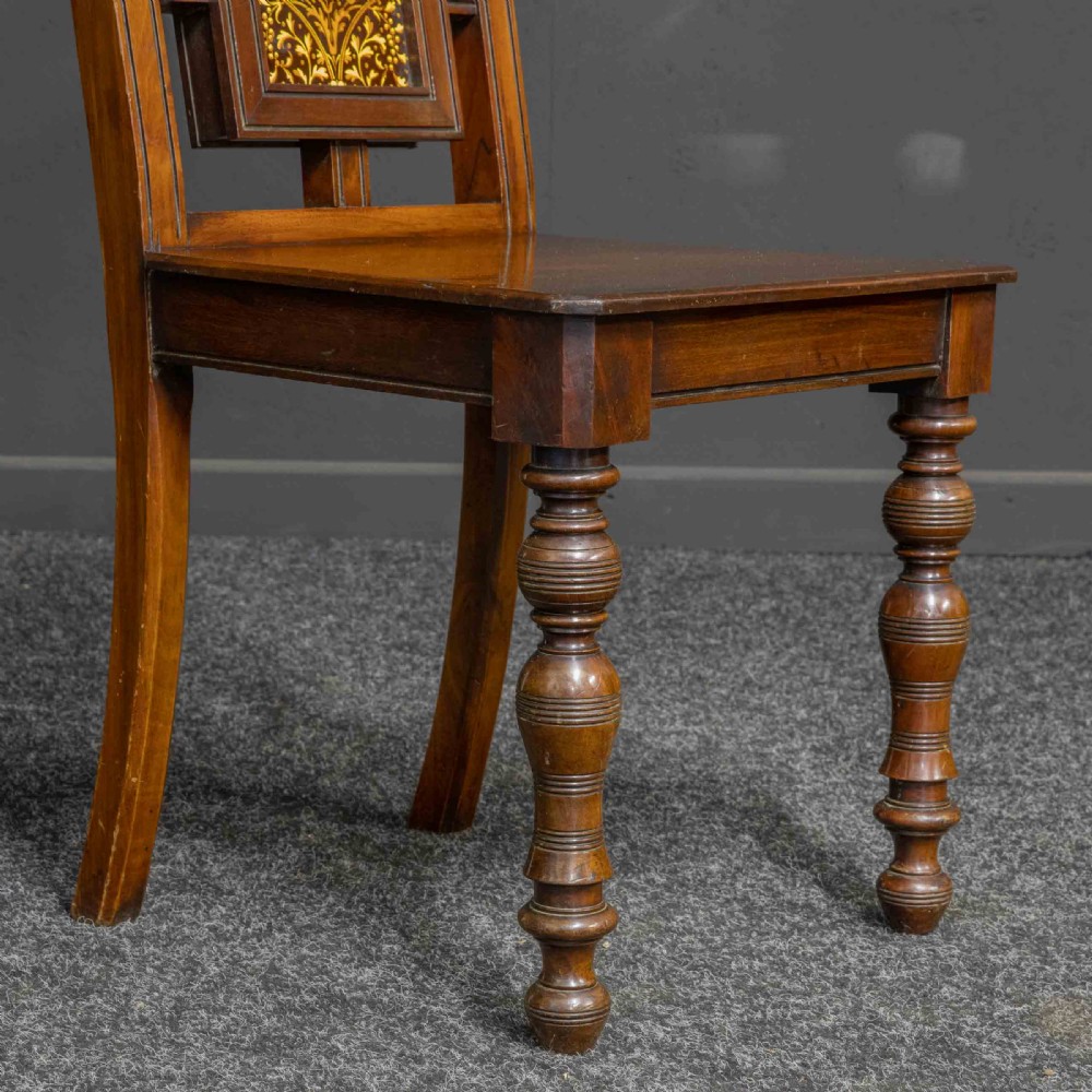 Victorian Walnut Hall Chair View VII