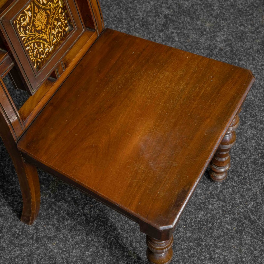Victorian Walnut Hall Chair View IX