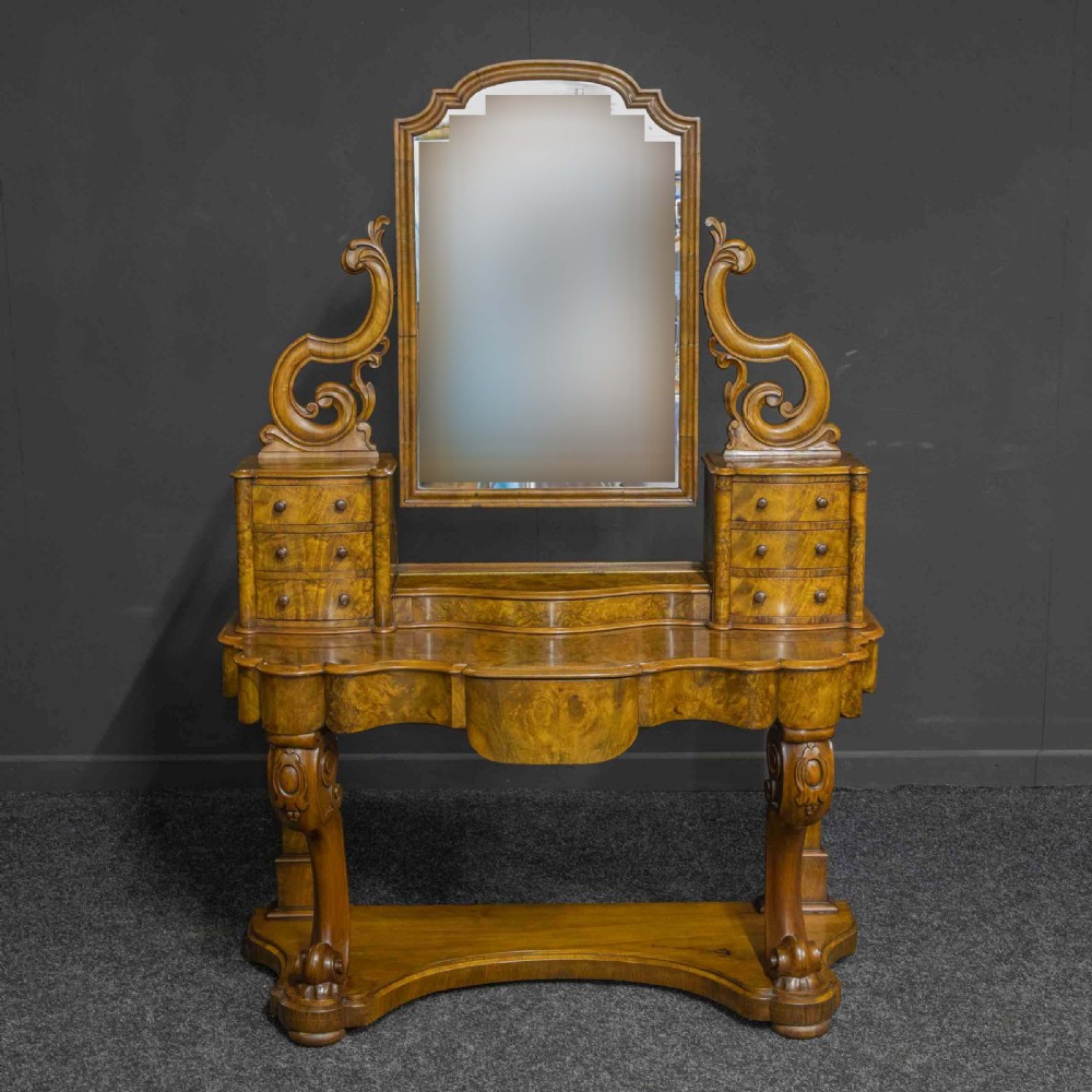 Mid Victorian Burr Walnut Dressing Table View III