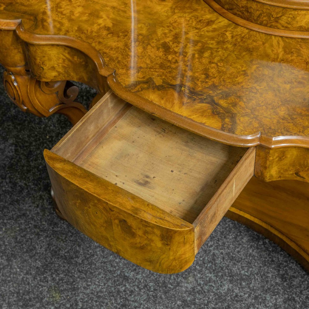 Mid Victorian Burr Walnut Dressing Table View V