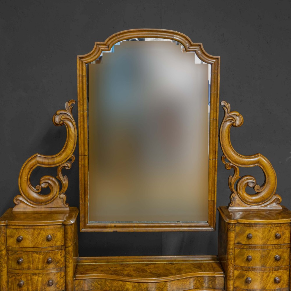 Mid Victorian Burr Walnut Dressing Table View VIII