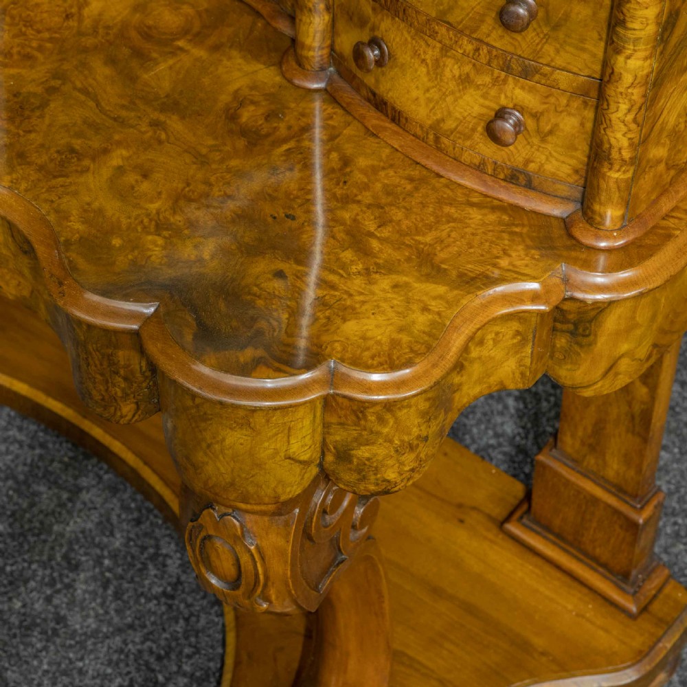 Mid Victorian Burr Walnut Dressing Table View IX